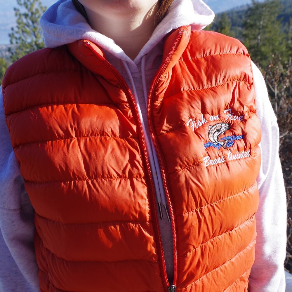 New Orange Men's Vest Fishing